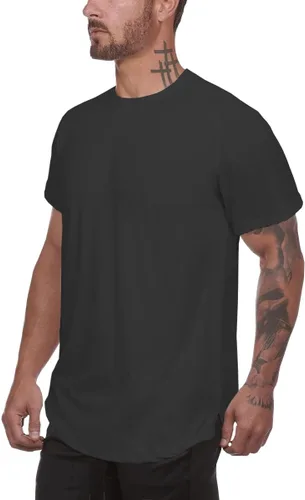 Vista 2 de Muscle Killer Paquete de 3 camisetas deportivas activas para hombre, para gimnasio, fisicoculturismo, fitness, camiseta casual