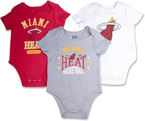 Vista 5 de Ultra Game Conjunto de cuerpo para bebé de la NBA oficial para jóvenes, súper suave, de algodón, paquete de 3 Creeper