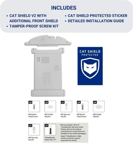 Vista 3 de Escudo Antirrobo Cat V2, Compatible con Toyota Prius Gen 4 2016-2022 - Protección de Convertidor Catalítico de Aluminio Miller CAT Aluminio V2