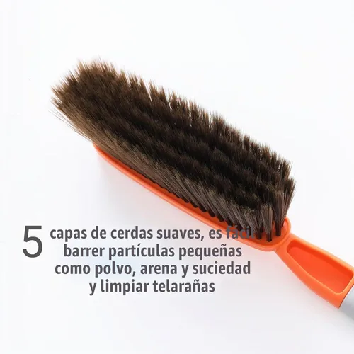 Vista 2 de Paquete de 3 cepillos de mano de 15", cepillo de limpieza de cerdas suaves, cepillo de barrido de migas y residuos, cepillo para desempolvar 3