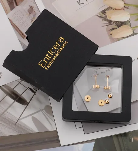 Vista 13 de Aretes de titanio G23 hechos a mano de 0.118 in, chapados en oro de 14 quilates, pequeños 5A+CZ, aretes de cartílago hipoalergénicos, aretes