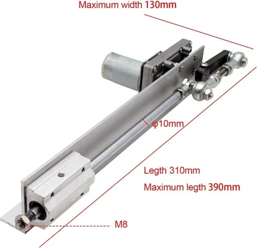 Vista 4 de top-tool - Engranaje de actuador lineal de ciclo recíproco, motor telescópico ajustable, motor de bricolaje con controlador de velocidad, carrera