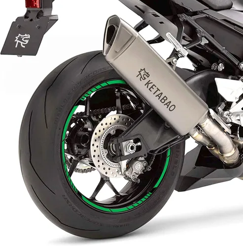 Vista 11 de KETABAO - Adhesivos adhesivos para llantas de 17.1 in, diseño de rayas S02, compatible con YZF R6 R1 MT 03 125 09 07 10 TRACER 700 FZ25 (azul)