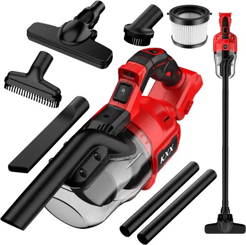 Vista 8 de Aspiradora inalámbrica para batería Dewalt de 20 V, aspiradora eléctrica de mano 5 en 1 con potente motor de 500 W, aspiradora de mano portátil