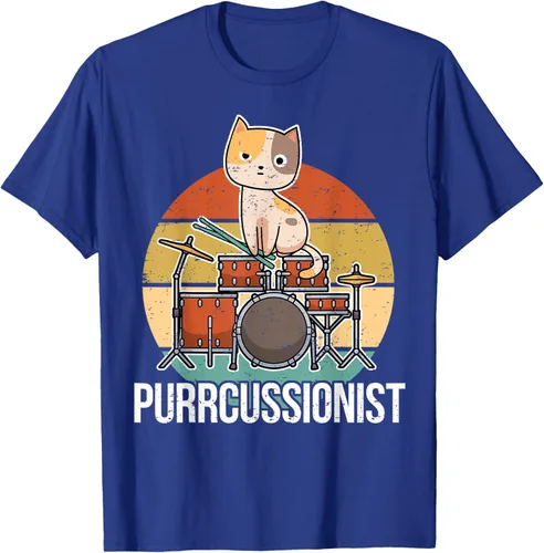 Vista 27 de Funny Percussion Drummer Drumming Drums Saying I Kitten Cat Camiseta, Negro, S