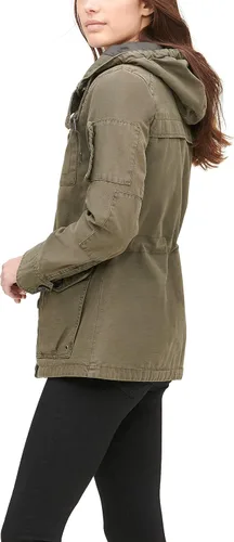 Vista 4 de Chaqueta Levis de campo con cuatro bolsillos y capucha de algodón para mujer tallas estándar y grande