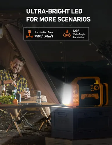 Vista 6 de AstroAI TC3 - Inflador de neumáticos de camión, compresor de aire portátil, bomba de aire inalámbrica de 150 PSI con batería de 4000 mAh, inflado