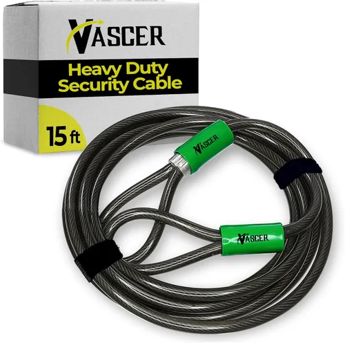 Vista 8 de Vascer Cable de seguridad para bicicleta de acero trenzado resistente