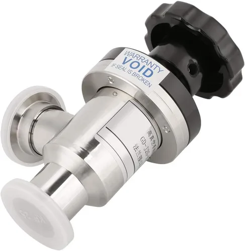 Vista 8 de Yosoo KF25 304 válvula de acero inoxidable de alto vacío manual de ángulo recto válvula de aislamiento de fuelle