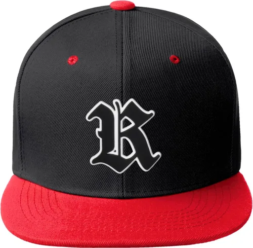Vista 888 de Daxton Gorra clásica con visera de billete plano con letras del alfabeto inglés antiguo de la A a la Z