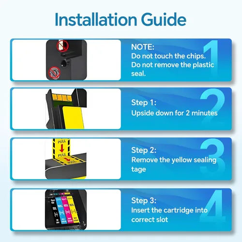 Vista 4 de Combo de cartuchos de tinta 950XL 951XL Compatible para HP 950 951 XL (2 Negro, Cian, Magenta, Amarillo) Paquete de 5 Funciona con impresoras