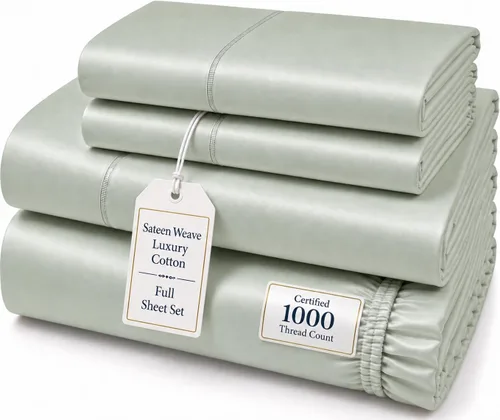 Vista 23 de CHATEAU HOME COLLECTION Juego de sábanas tamaño individual, sábanas de 1000 hilos tamaño individual de algodón, sábanas individuales de bolsillo 01