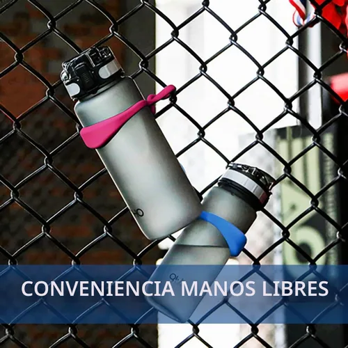 Vista 4 de Correa de silicona magnética para botella de agua, correa para vaso de agua, versátil anillo deportivo para botella – Correa portadora de botella
