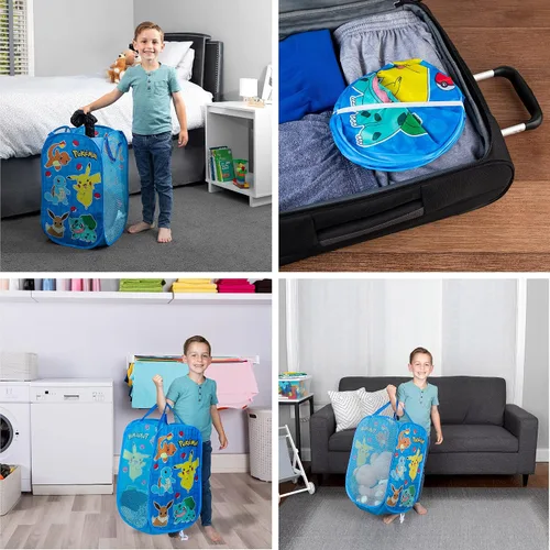 Vista 6 de Franco Cesta de Almacenamiento Plegable Desmontable para Habitación de Niños, Tamaño Único, Pokémon