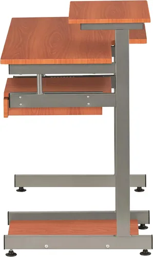 Vista 7 de Techni MOBILI - Escritorio para computadora multifunción. RTA-2706, Madera/Metal, Woodgrain Compact workstation, home office computer desk, CPU