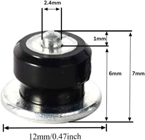 Vista 2 de 100PCS 12mm Plastic Sleeve Studs Wheel Tyres Snow Chains Studs For Shoes Alloy Snow Wheel Tyres Studs Screw for ATV UTV Forklift Off Road Vehicle