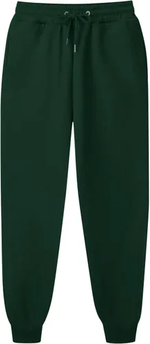 Vista 4 de Pantalones deportivos de forro polar para mujer, holgados, casuales, de cintura alta, para entrenamiento, atléticos, con parte inferior de cincha