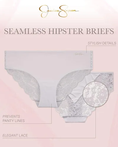 Vista 2 de Jessica Simpson Women's Underwear - Microfiber Hipster Briefs (5 Pack)