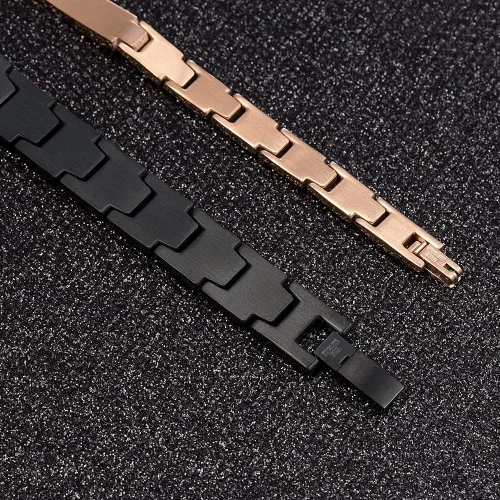 Vista 4 de Wolentty Pulseras de distancia para parejas, pulseras de amor a juego, regalo para hombres y mujeres, San Valentín, Metal, Circonita cúbica