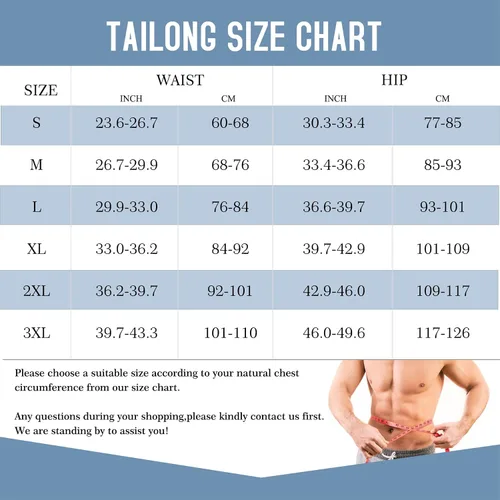 Vista 6 de TAILONG Pantalones cortos con control de abdomen para hombre, cintura alta, adelgazante, moldeador, sin costuras, cintura para el vientre