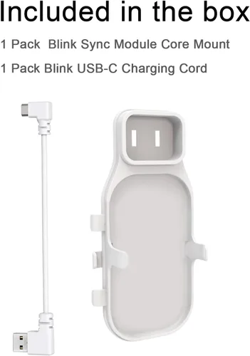 Vista 7 de Soporte de toma de pared para el núcleo del módulo Blink Sync - Soporte que ahorra espacio para cámaras de seguridad Blink para interiores