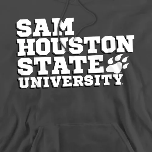 Vista 2 de Sam Houston State University Sudadera con capucha oficial Block Text unisex para adultos
