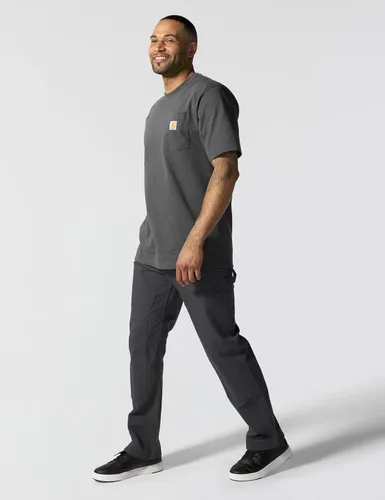 Vista 3 de Carhartt Camiseta con bolsillo Iconic K87 para hombre Gris (Carbon Heather)