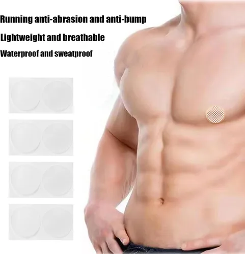 Vista 2 de 150 Pairs Nipple Cover for Men, Mens Tape Pasties Patch Nipple Covers Nipple Patch Anti Chafing Nip Protector