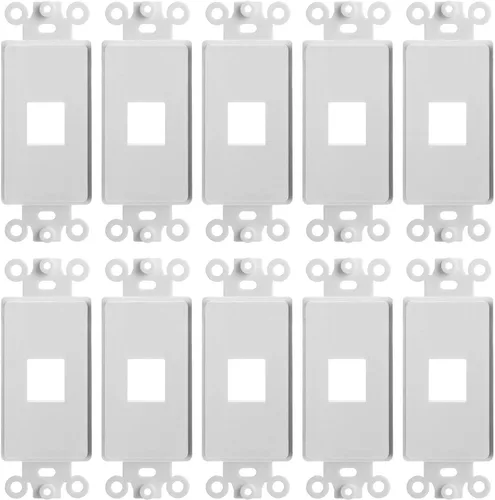 Vista 13 de Cmple Paquete de 10 placas de pared blancas estándar de 1 banda en blanco, panel termoplástico de policarbonato, cubierta GFCI de una sola banda