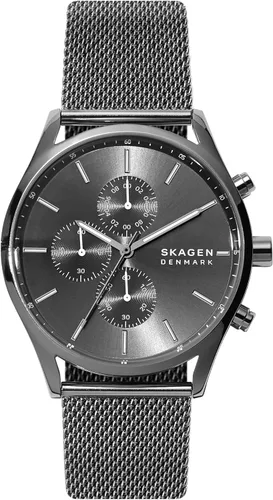 Vista 10 de Skagen Holst - Reloj para hombre con malla de acero inoxidable o correa de cuero