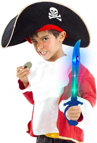 Vista 6 de ArtCreativity Espada de tiburón iluminada para niños (juego de 2) – Juguetes iluminados de 15 pulgadas con luces LED intermitentes, juguetes