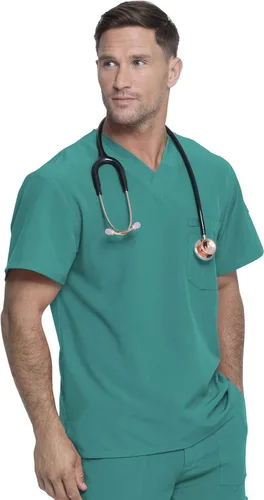 Vista 7 de Dickies EDS Essentials Men Scrubs Top Tuckable V-Neck DK635