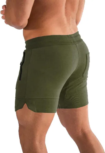 Vista 2 de PIDOGYM Pantalones cortos de entrenamiento para hombre de 5 pulgadas, pantalones cortos ajustados para culturismo, correr, entrenamiento