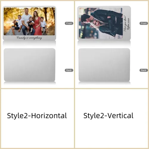 Vista 7 de Custom Engraved Wallet Card – Personalized Metal Wallet Insert Gift for Him, Dad, Husband/Laser engraved or Printed with Text or Photos