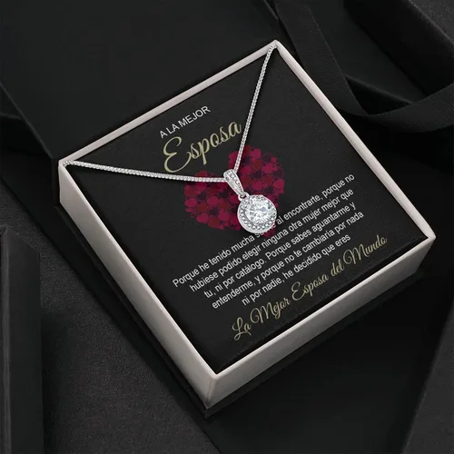 Vista 2 de Regalo para Mi Esposa Collar - Regalo para Mi Esposa Especial, Regalos para 14 de febrero, Detalles para Regalar A Tu Novia, Cosas para Mi Novia