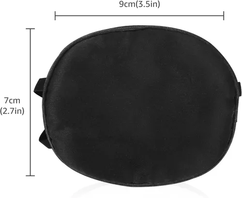 Vista 4 de eZAKKA 2 piezas de parche de seda para ojos médicos para mujeres adultas, parche elástico perezoso ajustable individual con correa elástica