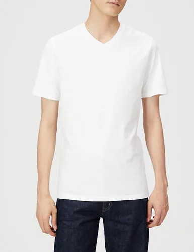 Vista 2 de Tienda Essentials Men's Slim-Fit Short-Sleeve V-Neck T-Shirt, Pack of 2