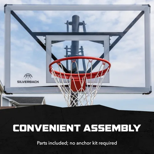 Vista 5 de Silverback NXT. Canasta de baloncesto en tierra de 152 cm con tablero de altura ajustable y diseño QuickPlay NXT 60