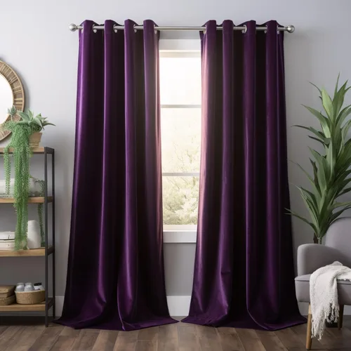 Vista 16 de Juego de 2 paneles de cortinas de terciopelo negro, cortinas súper suaves con ojales para decoración de sala de estar y dormitorio, reducción