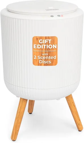 Vista 8 de SereneLife - Calentador de toalla con pantalla digital en cubo; calentador de toallas grande de color blanco para spa y baño, regalos de calentador