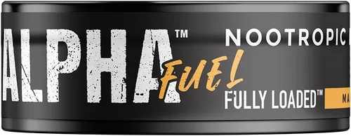 Vista 5 de Bolsas Nootrópicas Alpha Fuel Completamente Cargadas (Mango Fuel) - 5 latas, 15 bolsas por lata - Bolsas de energía que contienen cafeína y Mezcla