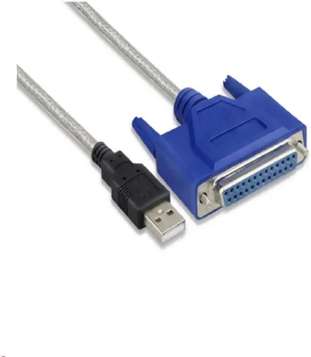 Vista 2 de WESAPPINC Adaptador de cable de impresora paralelo USB a 25PIN DB25, conector USB a hembra, convertidor IEEE 1284 para computadora portátil