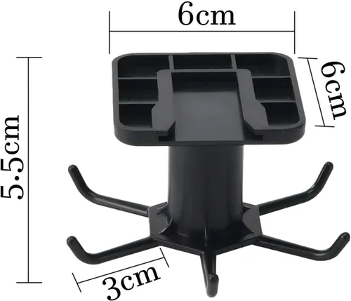 Vista 2 de 2 ganchos para debajo del gabinete para utensilios de cocina, ganchos giratorios de 360°, estante adhesivo de almacenamiento de cocina que ahorra