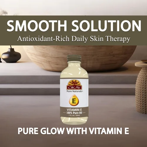 Vista 6 de Okay Aceite de vitamina E para todas las texturas de cabello y tipos de piel, todo natural, 1 onza líquida