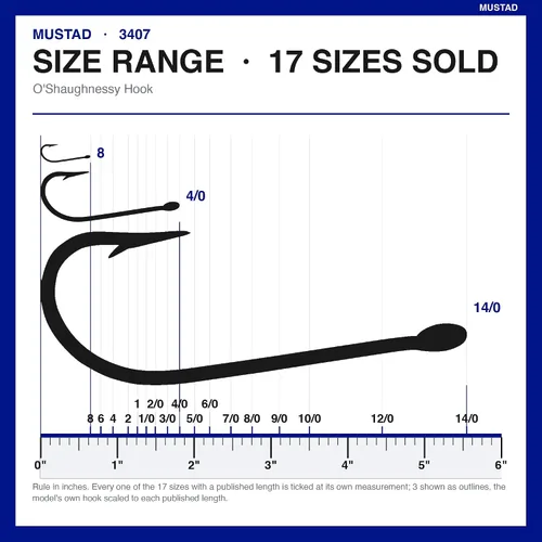 Vista 3 de Mustad 3407 Classic O'Shaughnessy - Gancho forjado, MVL-V1, Duratin