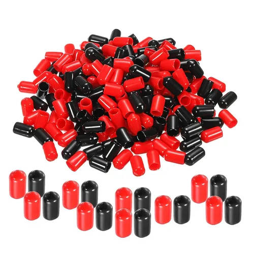 Vista 8 de MECCANIXITY 50 unids tapas de goma Surtido de 0.079 in PVC vinilo tornillo rosca protector para tornillo tornillo negro rojo