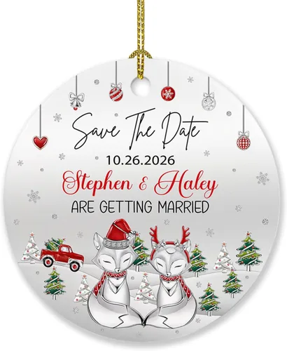 Vista 21 de Adorno personalizado para árbol de Navidad con nombre y año, regalo para mi nuevo apartamento, adorno personalizado para primera Navidad en un nuevo