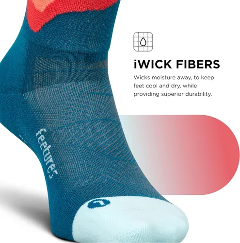 Vista 44 de Feetures Elite Light Cushion Mini Crew Sock - Calcetines deportivos con compresión dirigida