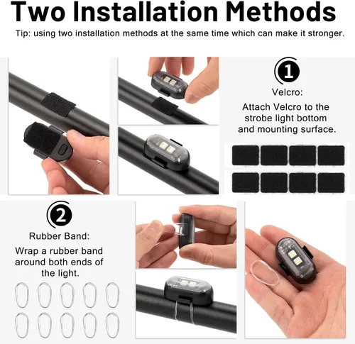 Vista 7 de XINGWU - 4 luces estroboscópicas LED inalámbricas con control remoto, 8 colores, carga USB, impermeables, luces de emergencia, luz para roca
