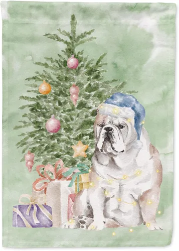 Vista 7 de Caroline's Treasures CK8213GF Bulldog Inglés #2 Regalos de Navidad y árbol de jardín Bandera de buzón Bandera decorativa para patio exterior, patio